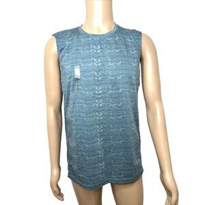 Colosseum Men’s Mesh Training Sleeveless Shirt L Blue-Green Tank Top Workout Gym